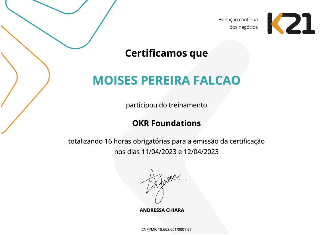 Certificado K21